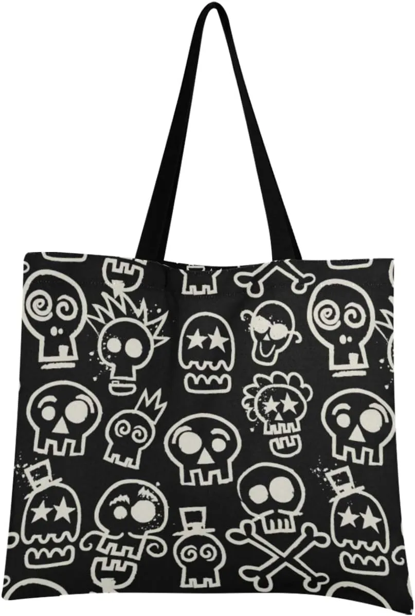 visesunny Stylish Women Canvas Shoulder Tote Bags Casual Bag Ladies Shopping Handbag for GYM Hiking Picnic Travel Beach