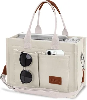 VOFANK Canvas Tote Bag for Women with Pockets Large Crossbody Bag Satchel Bag Handbag Everything Everyday Bag for Work Daily