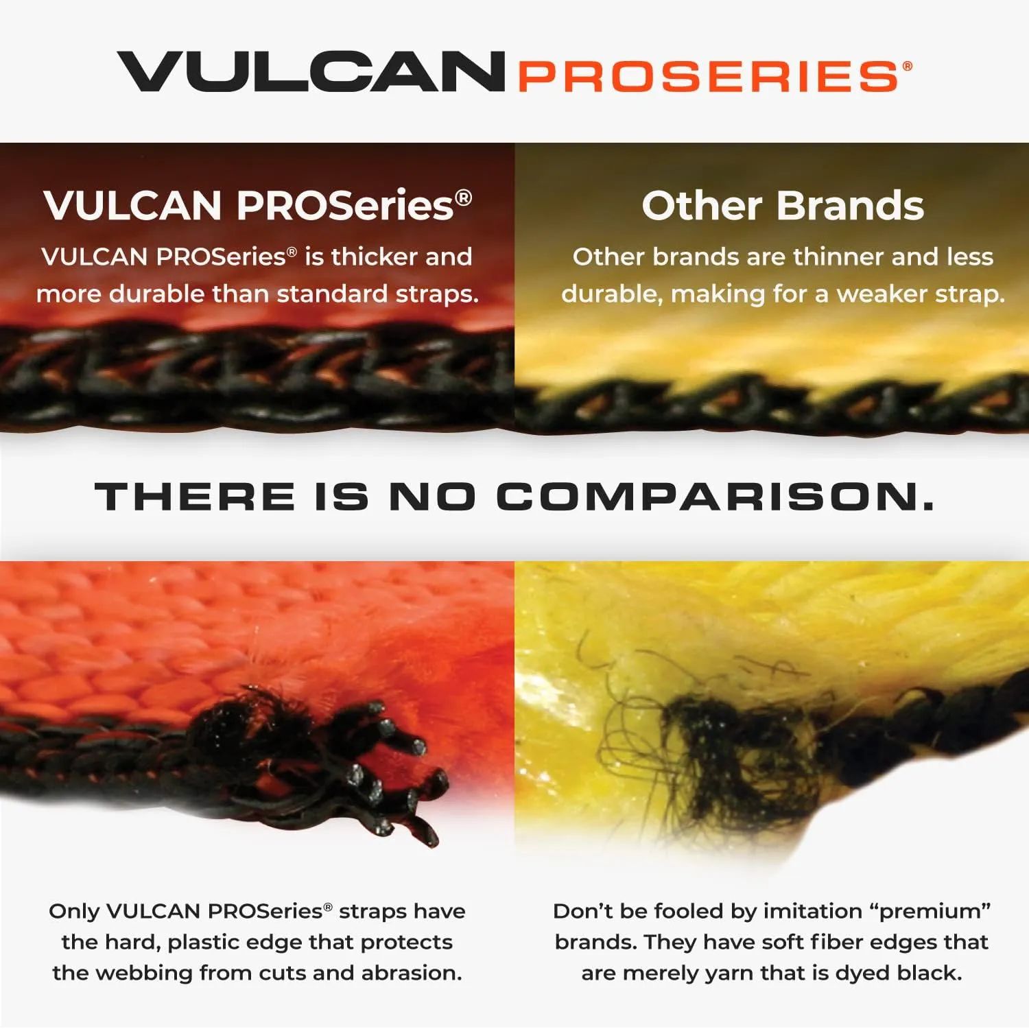 VULCAN Car Tie Down with Snap Hook - Adjustable Loop - 4 Pack - PROSeries - 3,300 Pound Safe Working Load