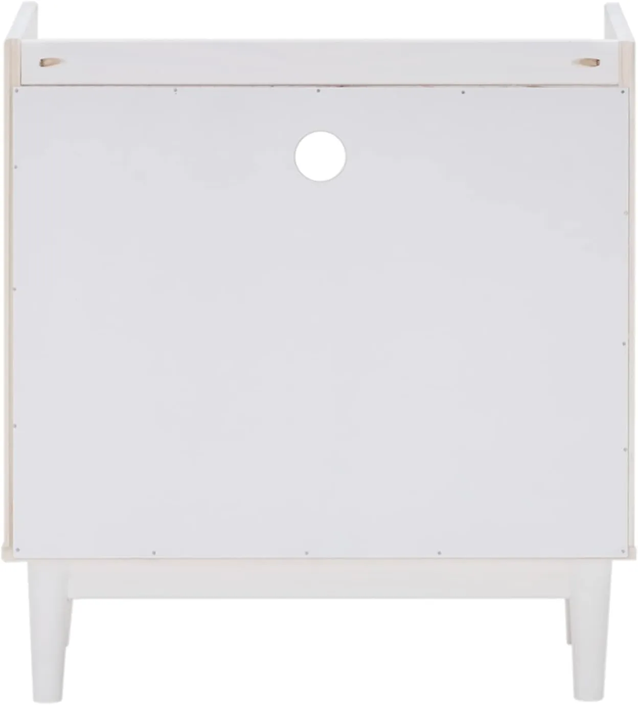 Walker Edison Blythe Mid-Century Modern Tray-Top Storage Nightstand, 25 Inch, White