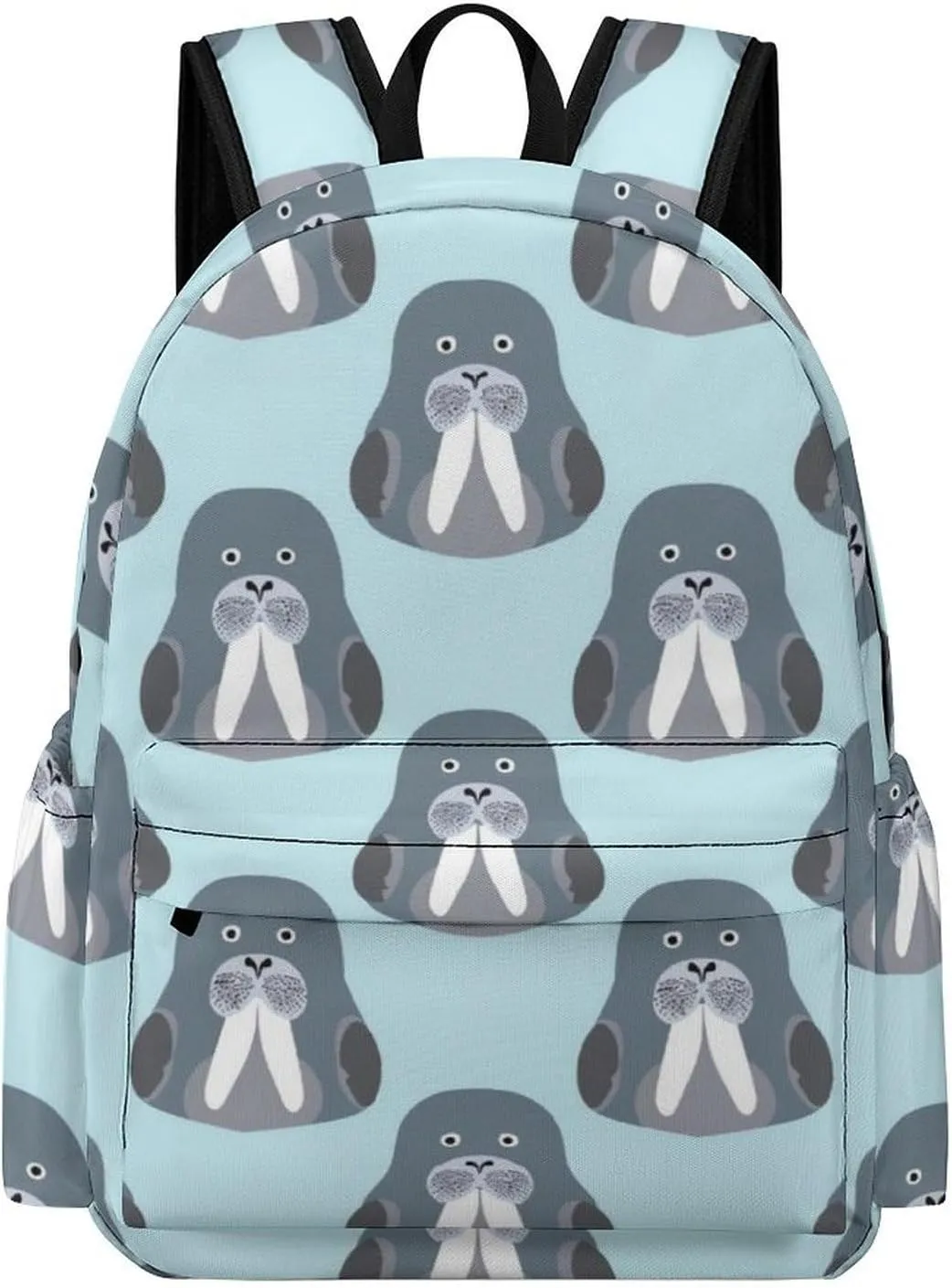 Walrus Chibi Unisex Laptop Backpack Lightweight Shoulder Bag Travel Daypack