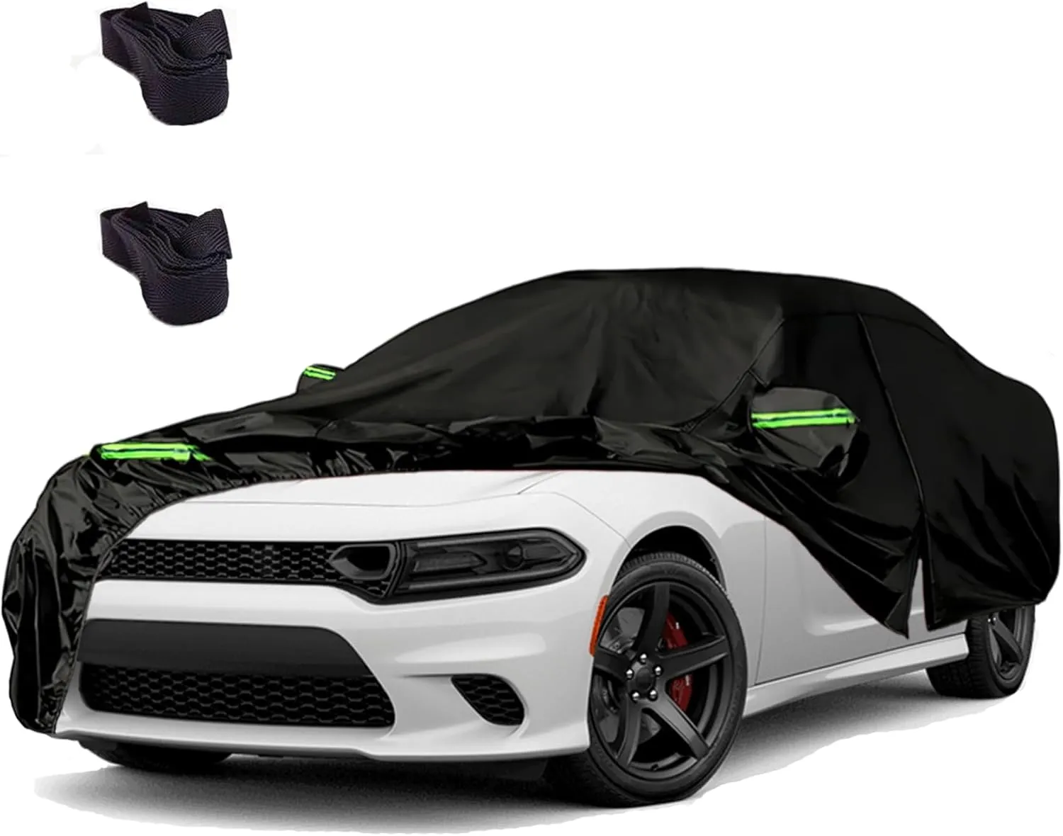 Waterproof Car Covers for 2006-2023 Dodge Charger Car Cover, 210T All-Weather High-Density Waterproof Charger Car Cover, w/Zipper Door, Windproof, Dustproof and UV Proof All Weather Protection