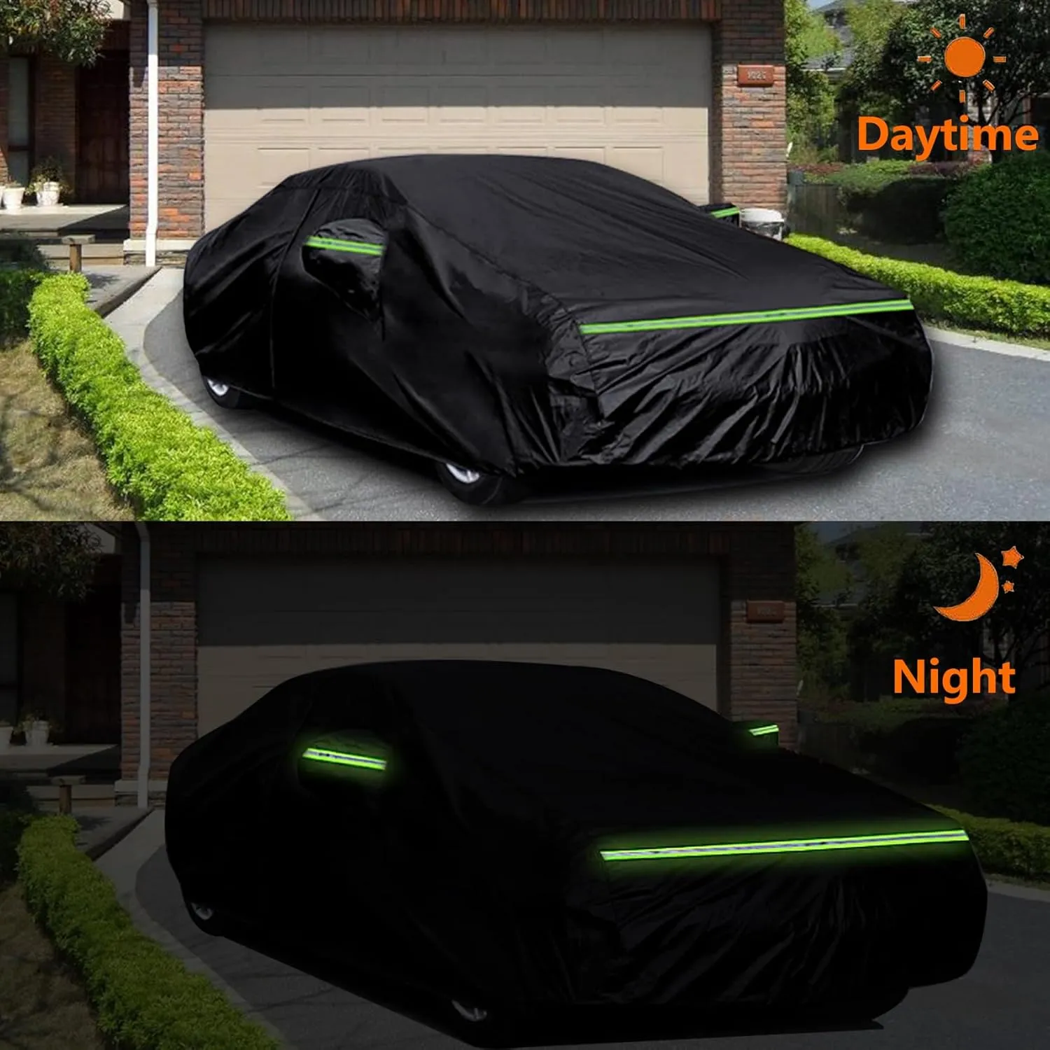 Waterproof Car Covers for 2006-2023 Dodge Charger Car Cover, 210T All-Weather High-Density Waterproof Charger Car Cover, w/Zipper Door, Windproof, Dustproof and UV Proof All Weather Protection