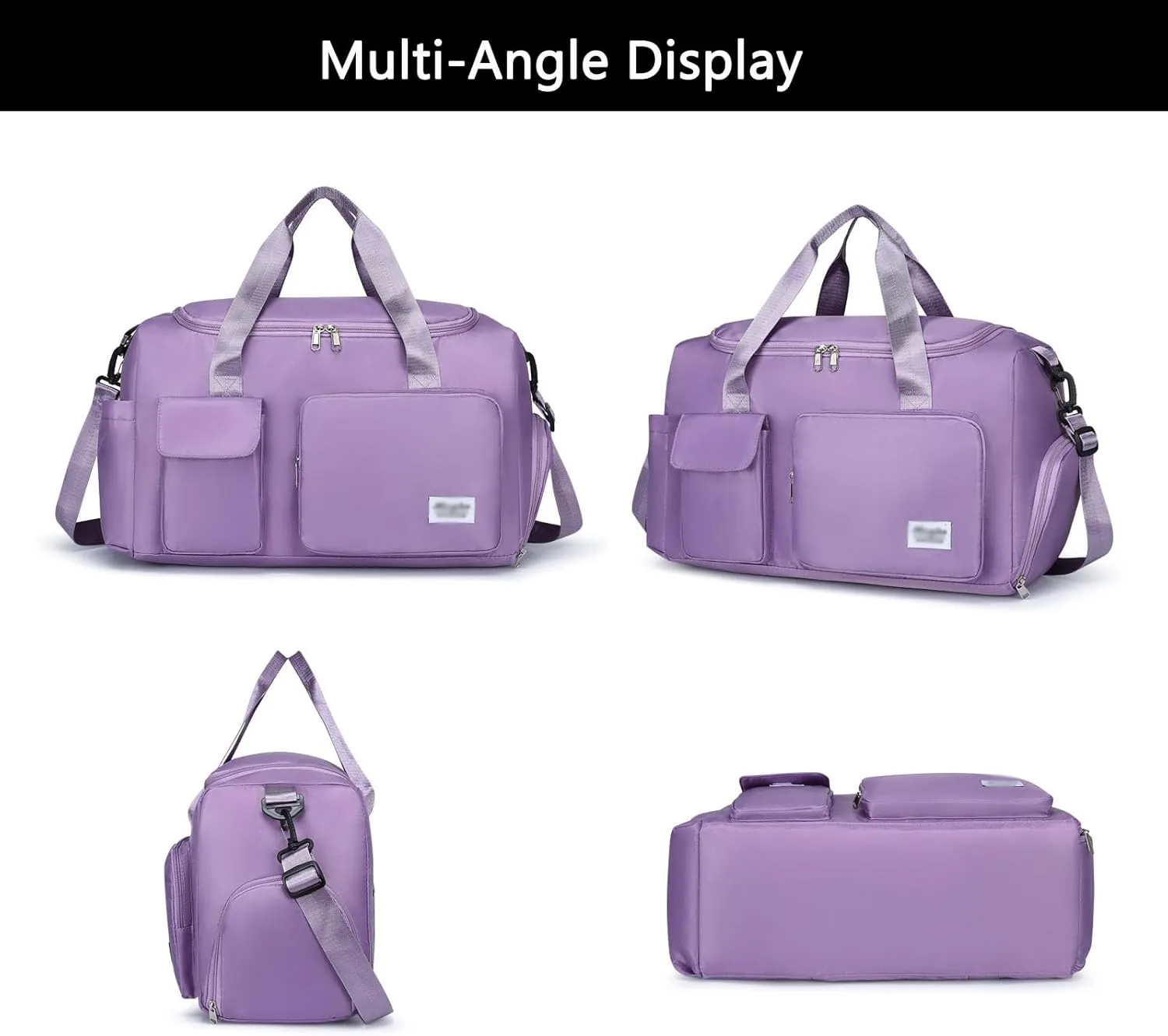 Waterproof Travel Duffel Bags, Gym Bag, Travel Totes, Weekender Overnight Bag with Wet Pocket And Shoes Compartment for Women Men,4
