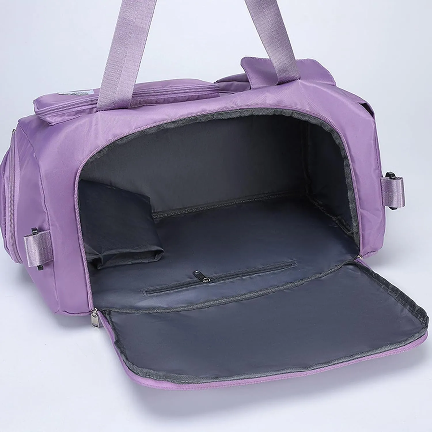 Waterproof Travel Duffel Bags, Gym Bag, Travel Totes, Weekender Overnight Bag with Wet Pocket And Shoes Compartment for Women Men,4