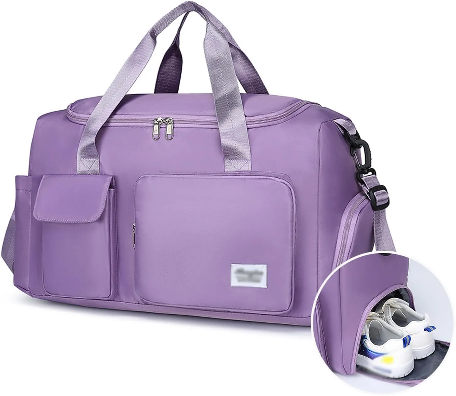 Waterproof Travel Duffel Bags, Gym Bag, Travel Totes, Weekender Overnight Bag with Wet Pocket And Shoes Compartment for Women Men,4