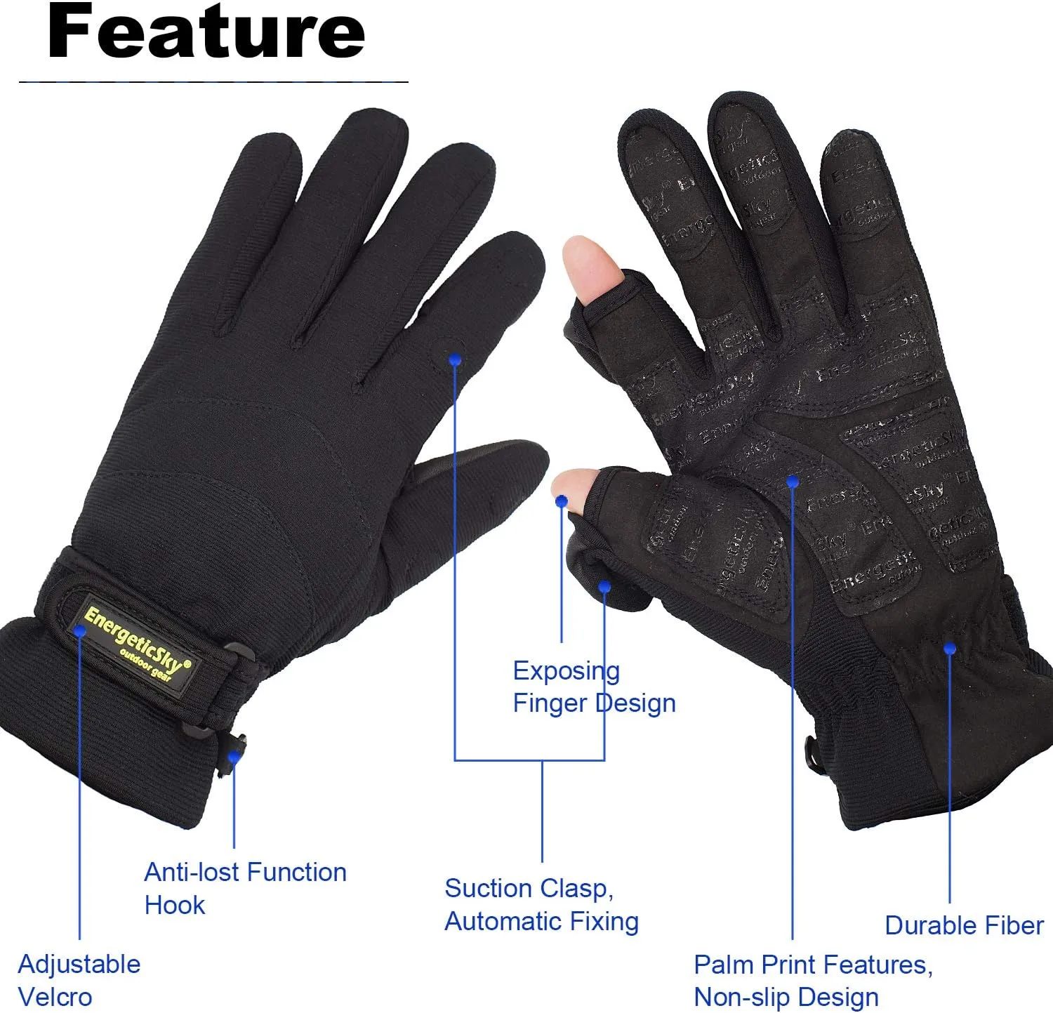 Waterproof Winter Gloves,3M Thinsulate Ski & Snowboard Gloves for Men and Women,Touchscreen Gloves for Fishing,Photographing,Hunting Outdoor Activities.