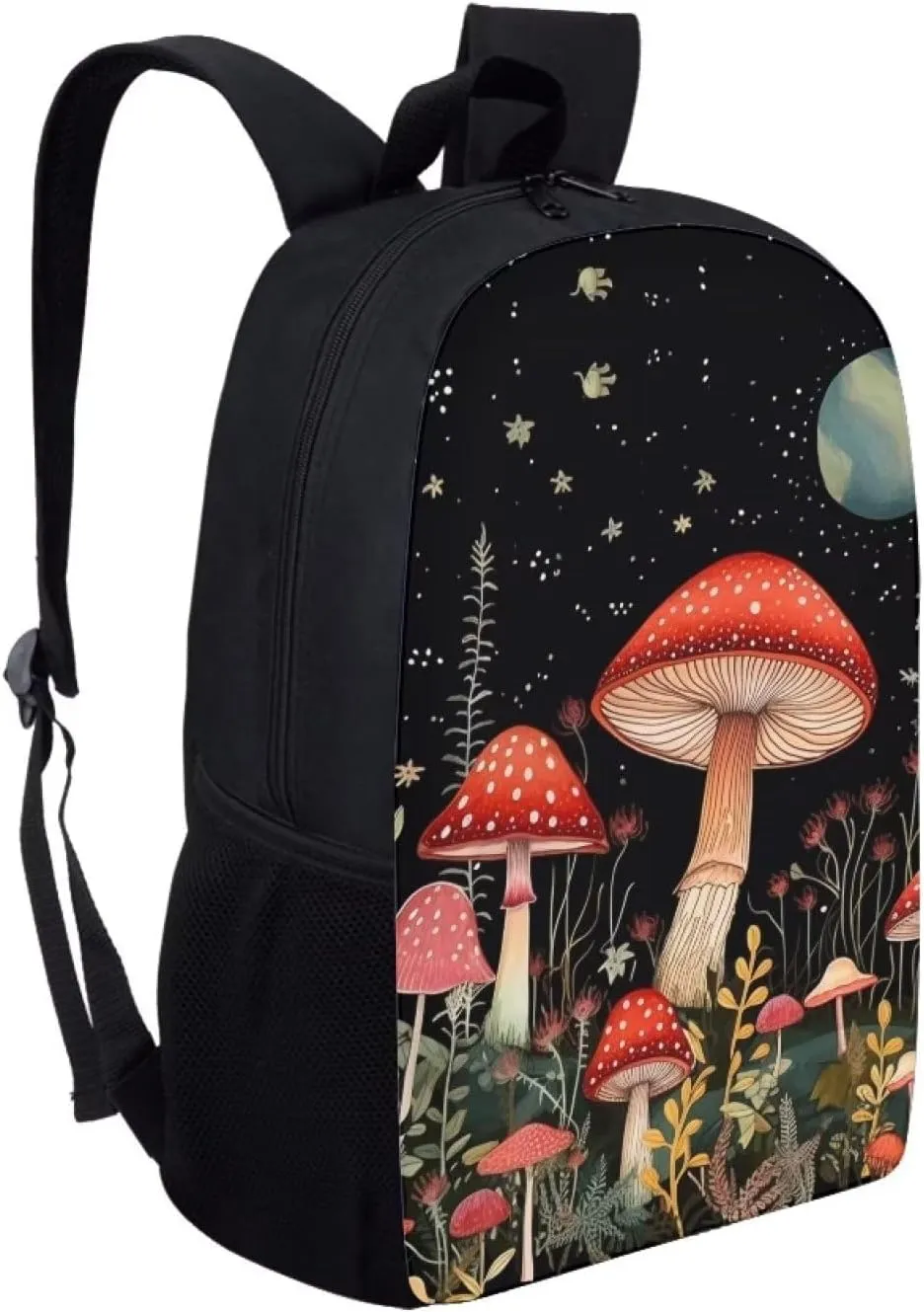 WELLFLYHOM Mushroom Bookbag Middle School Backpack Purse for 4-6 8-10 14-16 Kids Girl School Bag Elementary Preschool Back Packs Light Weight Knapsack Back to School Supplies Daypack
