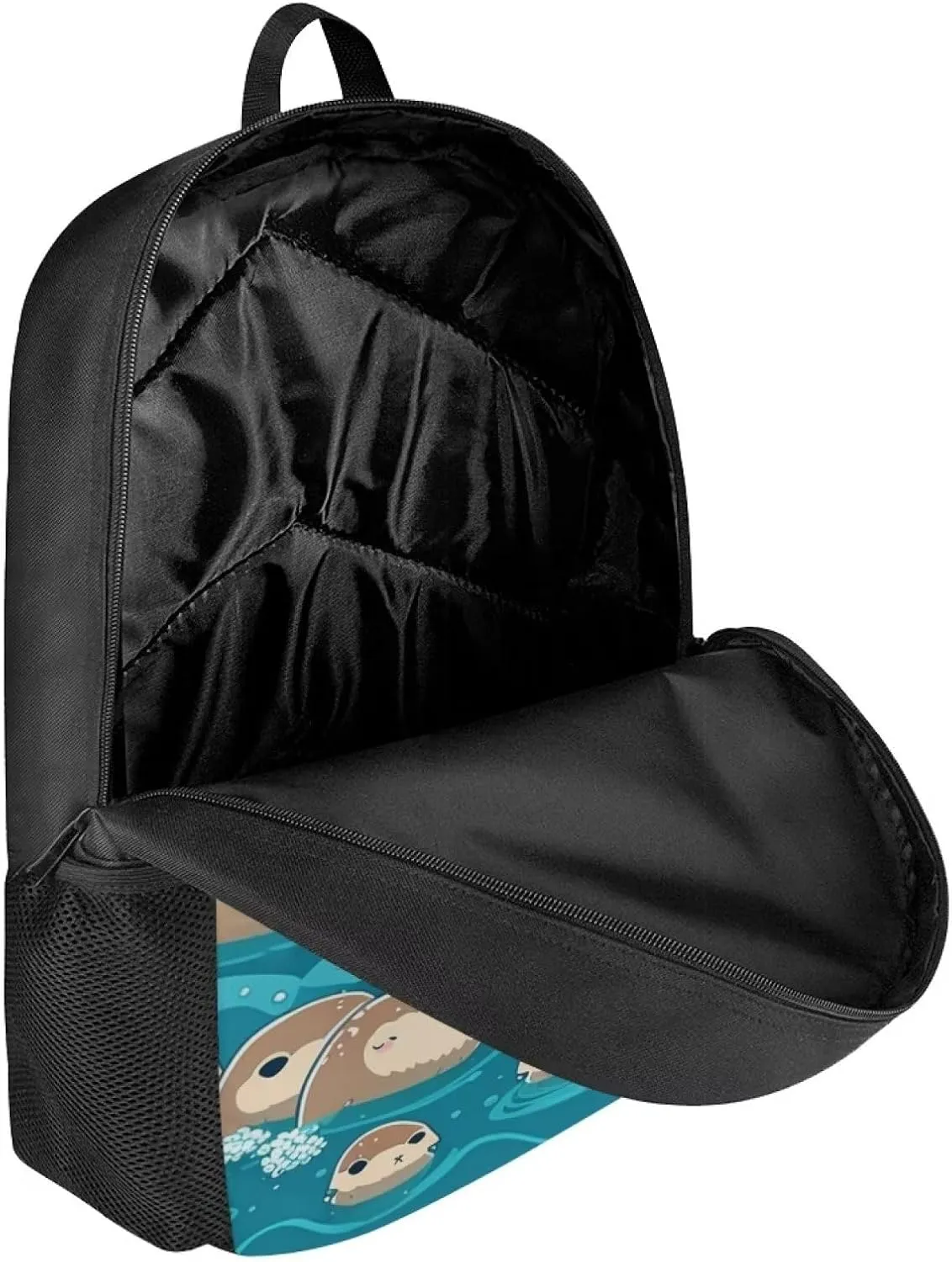 WELLFLYHOM Sea Otter School Backpack for Girls Middle School Bookbag 5-7 8-10 11-13 Kids School Bag Elementary Preschool Back Packs Cute Schoolbag Travel Bags for Boys Daycare