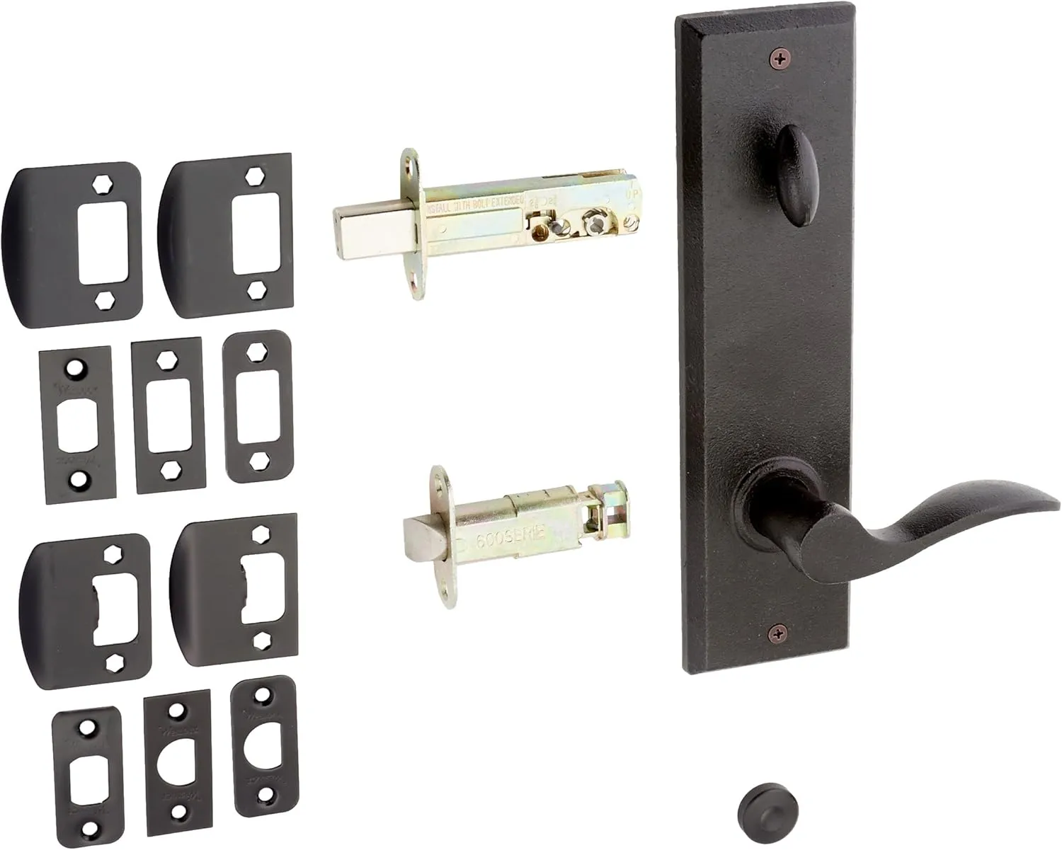 Weslock L7900--H2SL20 Greystone/Rockford Interior Entry Handle, Black
