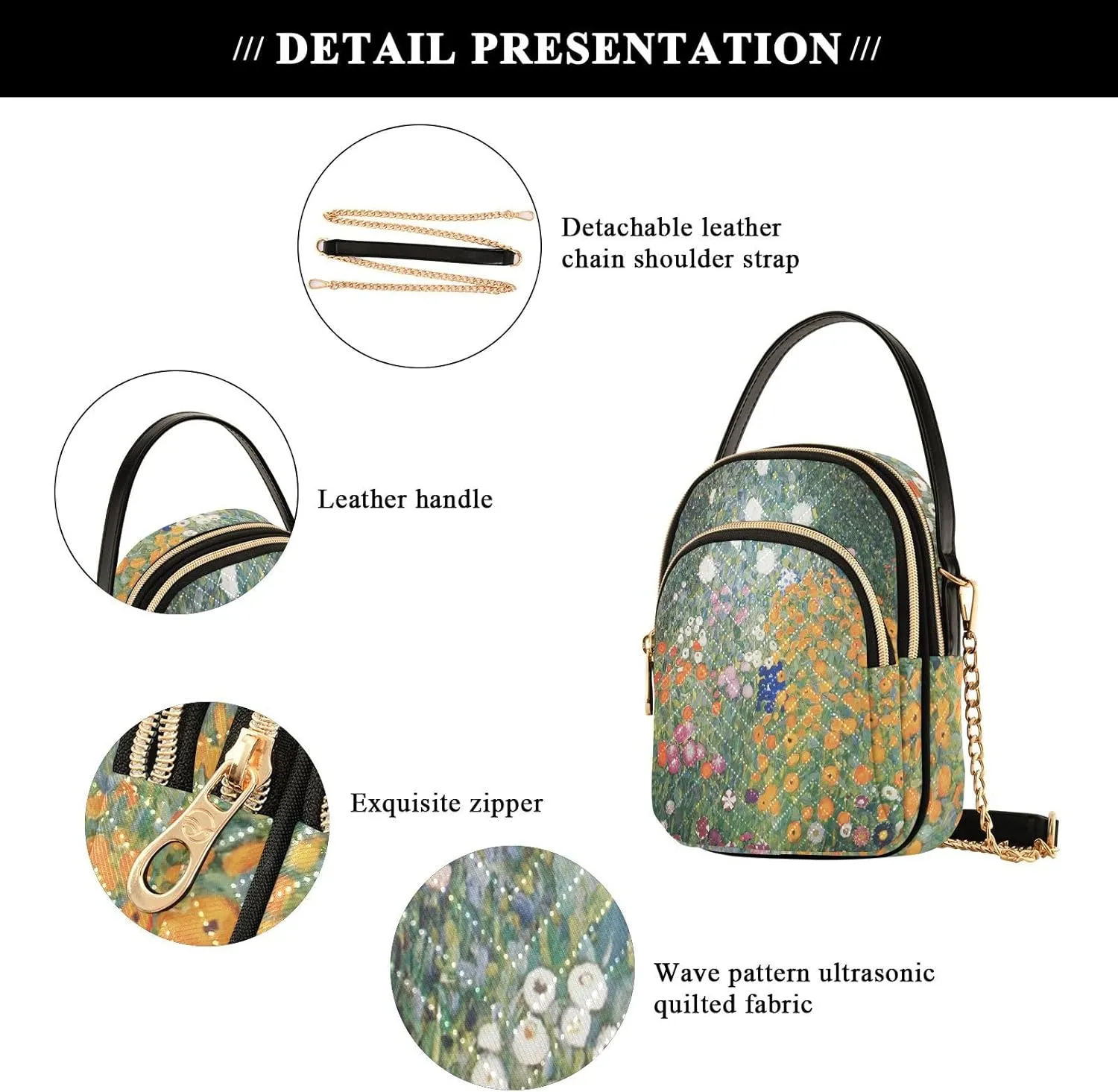 WIHVE Small Crossbody Bags Shoulder Bag for Women with Chain Strap