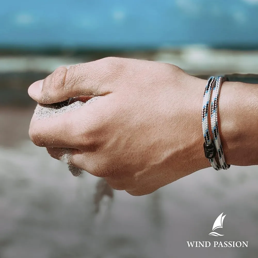 Wind Passion - Men’s Bracelet, Durable Rope Wristband for Men, Versatile Pulseras Para Hombres - Waterproof, Magnetic Clasp, Ideal for Outdoor & Fashion