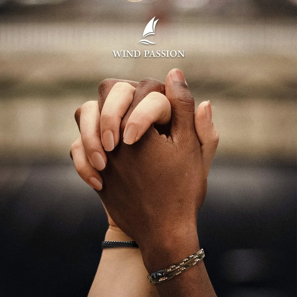 Wind Passion - Men’s Bracelet, Durable Rope Wristband for Men, Versatile Pulseras Para Hombres - Waterproof, Magnetic Clasp, Ideal for Outdoor & Fashion