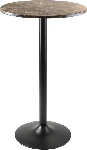 Winsome Cora Dining, Black/Faux Marble