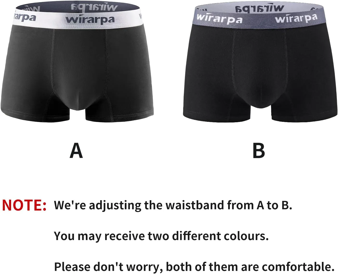 wirarpa Mens Trunks Underwear Cotton Boxer Briefs Short Leg Comfortable Underpants 4 Pack