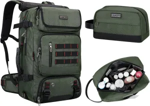 WITZMAN Carry on Travel Backpack for Men Convertible Nylon Duffle Backpack and Toiletry Bag Lightweigh Bathroom Bag Water-resistant Dopp Kit