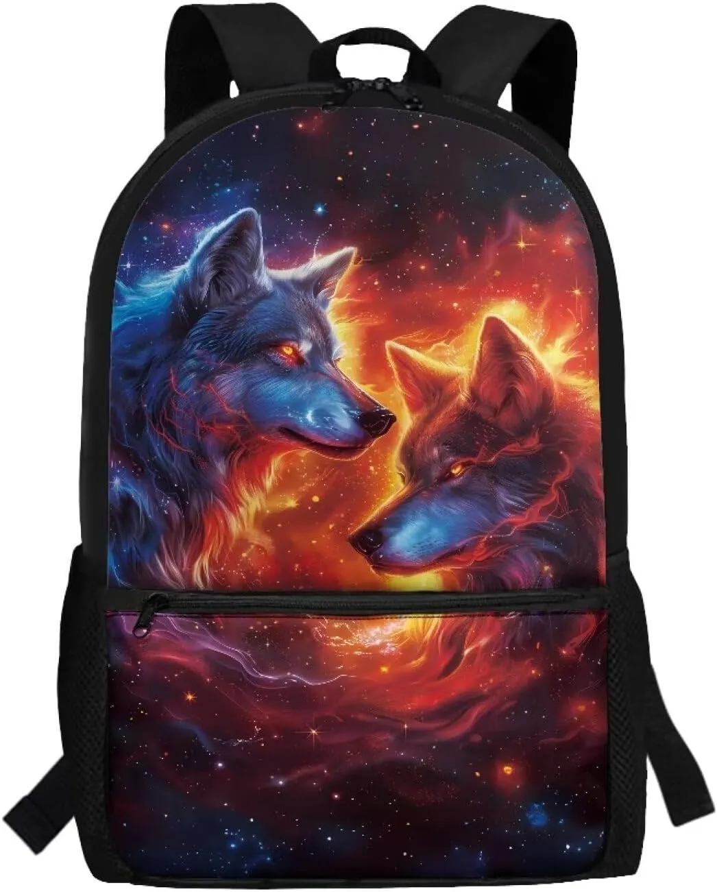 Wolf School Bag for Middle School Backpack Purse for Kids Boy School Bookbag Rucksack Elementary Kindergarten Child Bagpack Satchel for Travel Hiking Camping Back to School Supplies