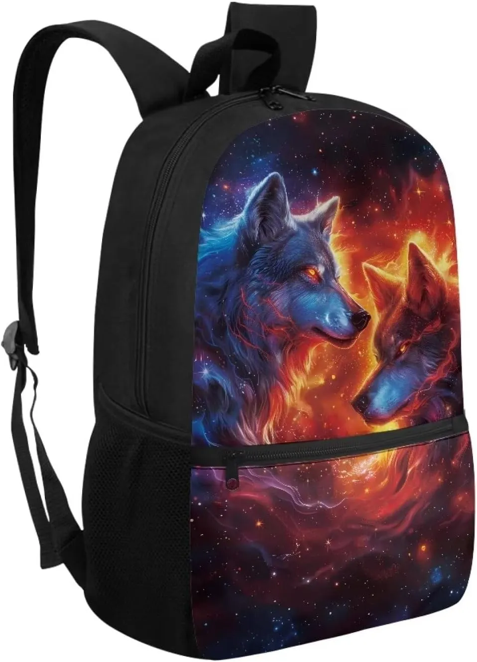 Wolf School Bag for Middle School Backpack Purse for Kids Boy School Bookbag Rucksack Elementary Kindergarten Child Bagpack Satchel for Travel Hiking Camping Back to School Supplies