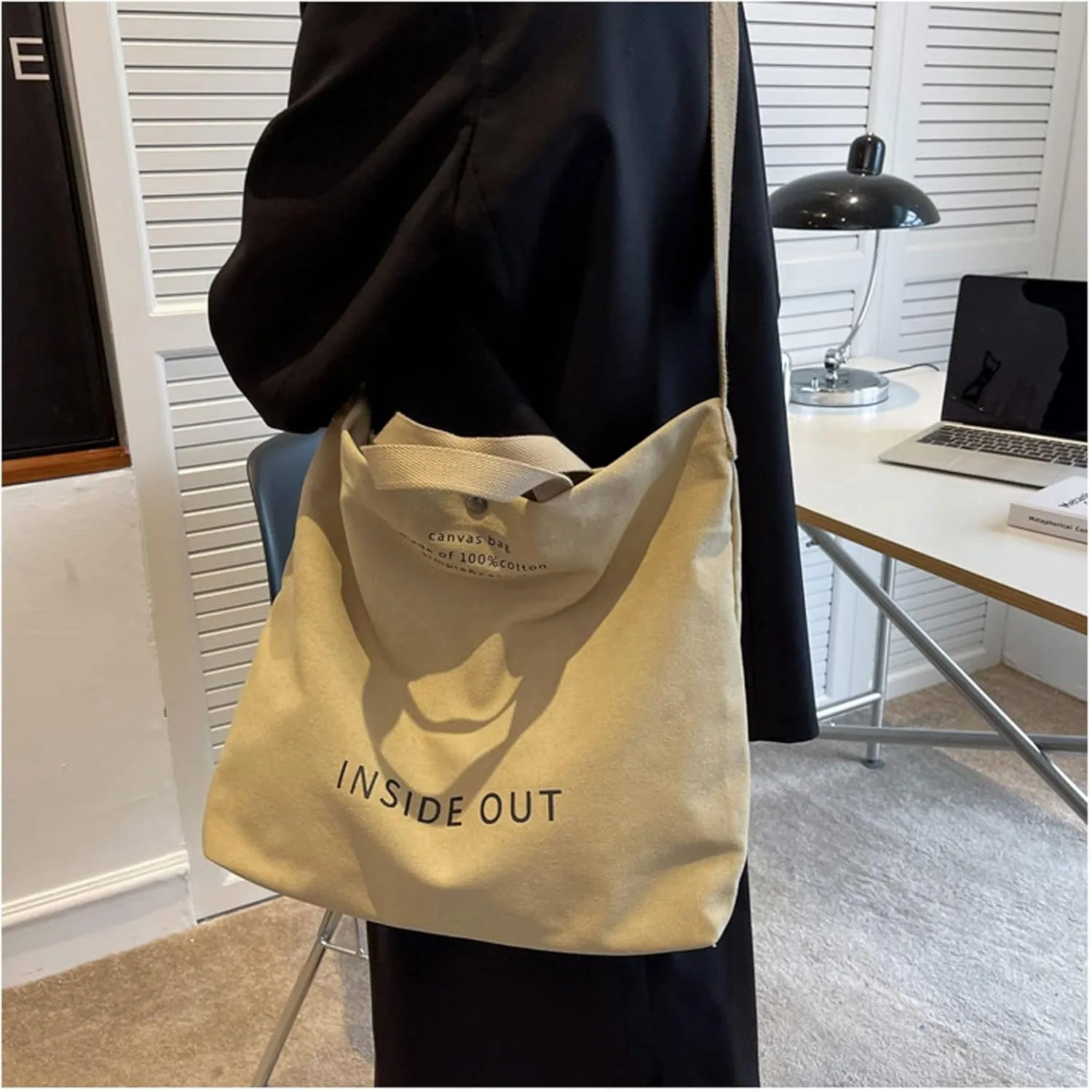 Women Canvas Tote Handbags Casual Shoulder Work Bag Crossbody Top Handle Bag Cross-body Handbags