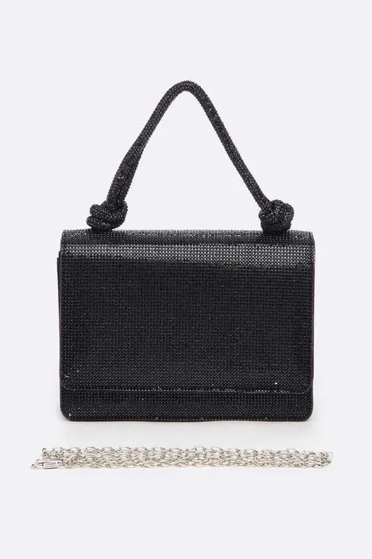 women Elegant Rhinestone Top Handle Clutch Bag – Small Bridal Party Purse brides, bridesmaids, or evening partygoers