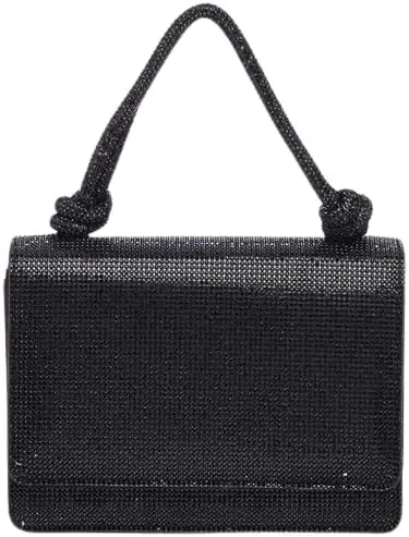 women Elegant Rhinestone Top Handle Clutch Bag – Small Bridal Party Purse brides, bridesmaids, or evening partygoers