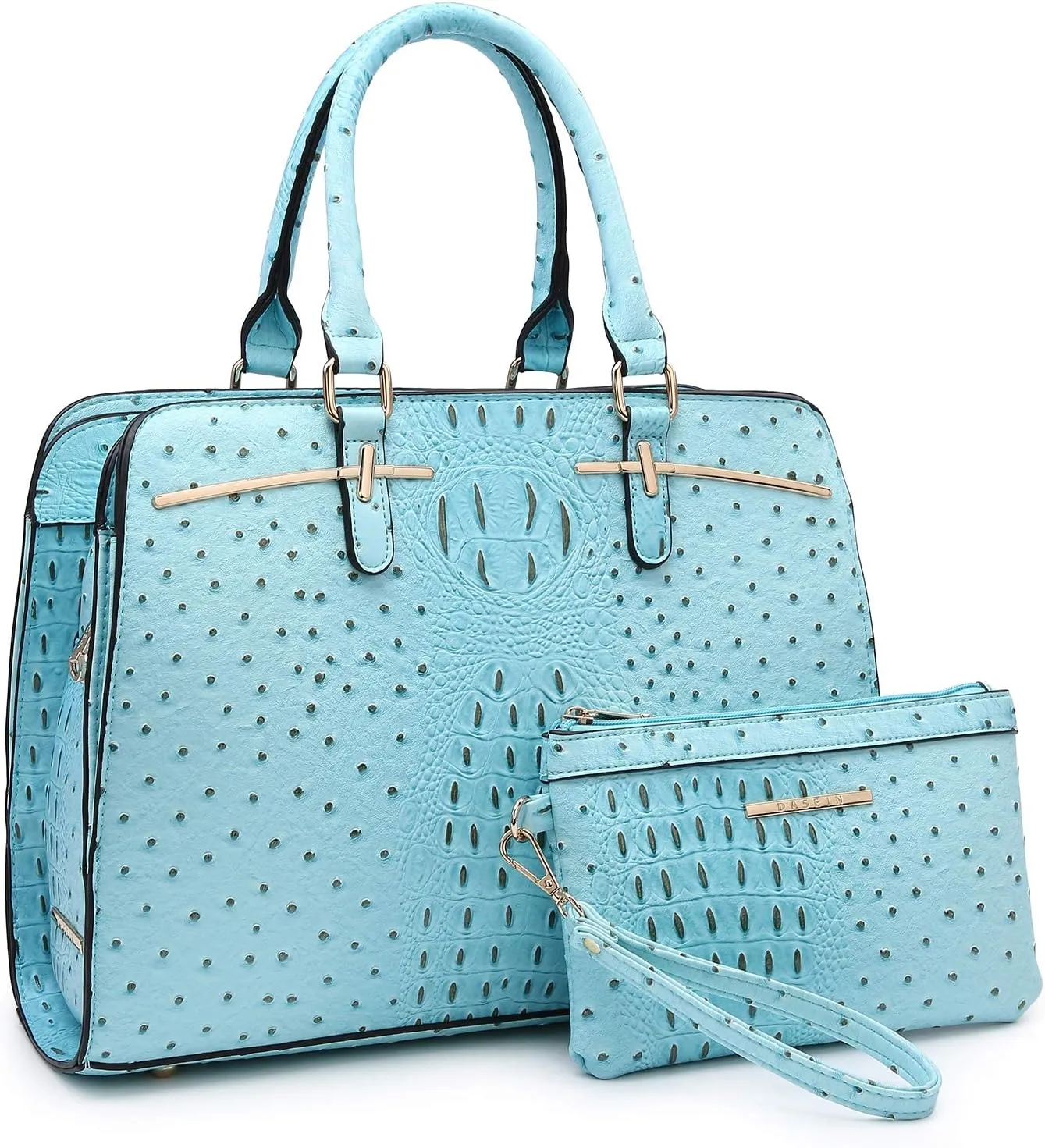 Women Handbag Wallet Tote Shoulder Hobo Bag Top Handle Satchel Purse Set 2pcs with 3 Compartments