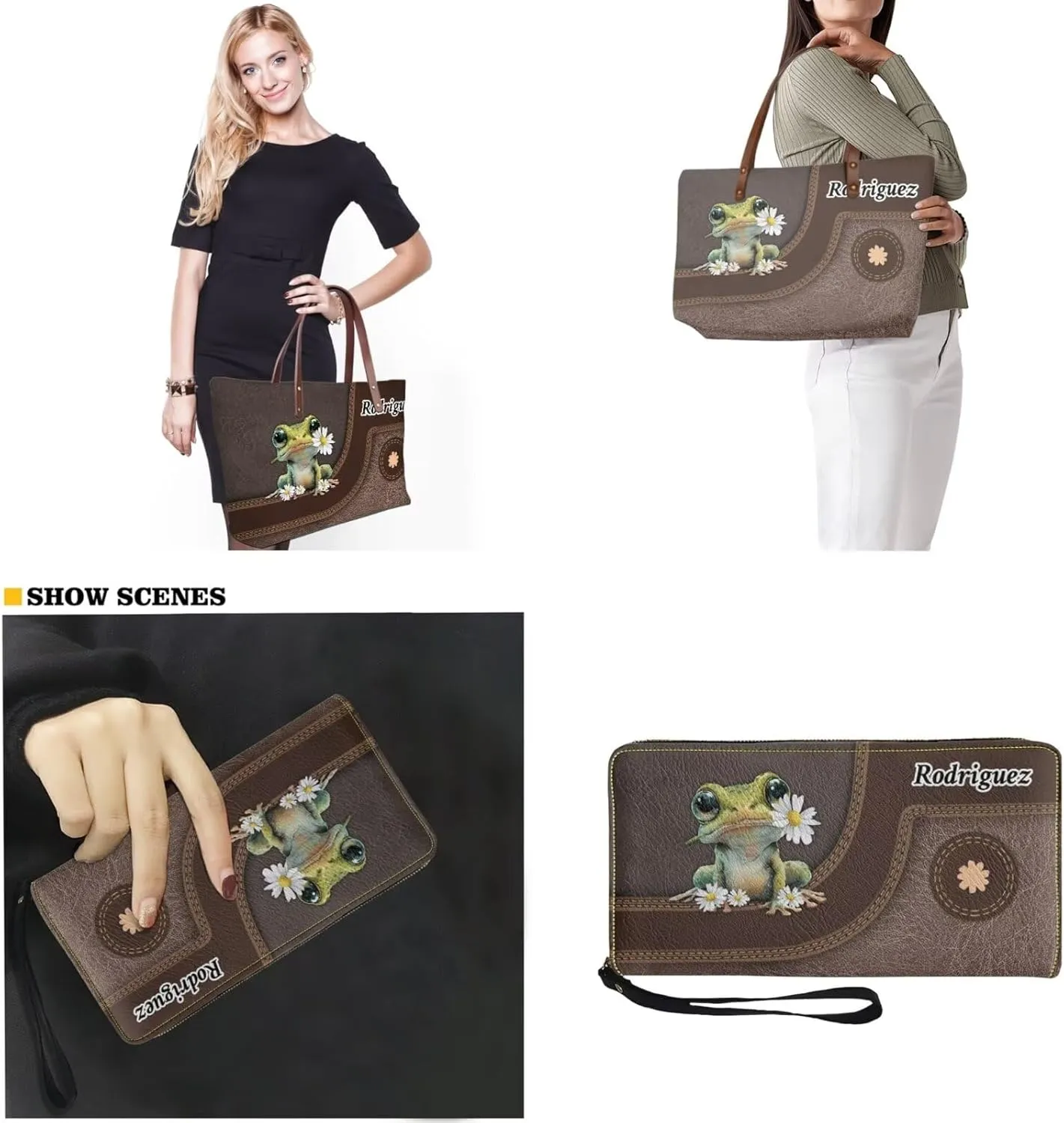 Women Handbags Wallet Tote Bag Shoulder Bag Top Handle Satchel Purse Set 2pcs