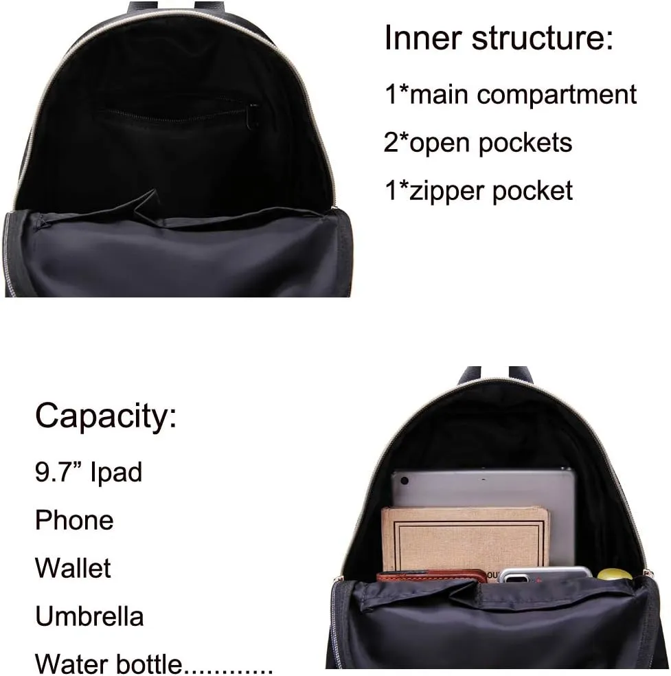 Women Mini Backpack Purse Water resistant Nylon Fashion College Bag Casual Daypack