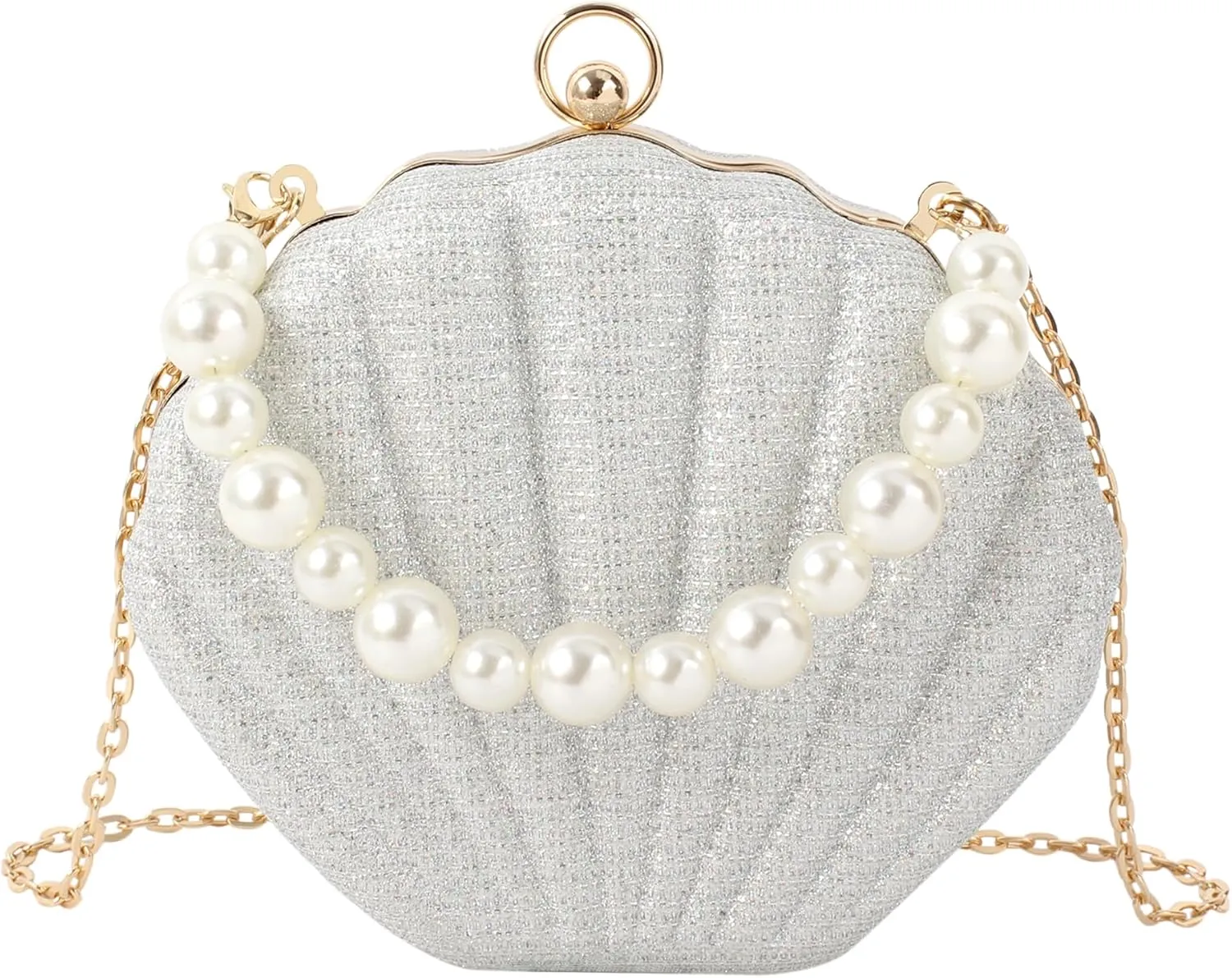 Women Mini Seashell Evening Clutch Top-Handle Bag Cross-body Bag