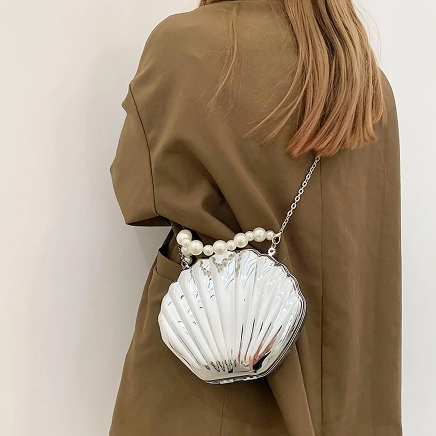 Women Mini Seashell Evening Clutch Top-Handle Bag Cross-body Bag