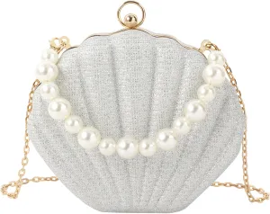 Women Mini Seashell Evening Clutch Top-Handle Bag Cross-body Bag