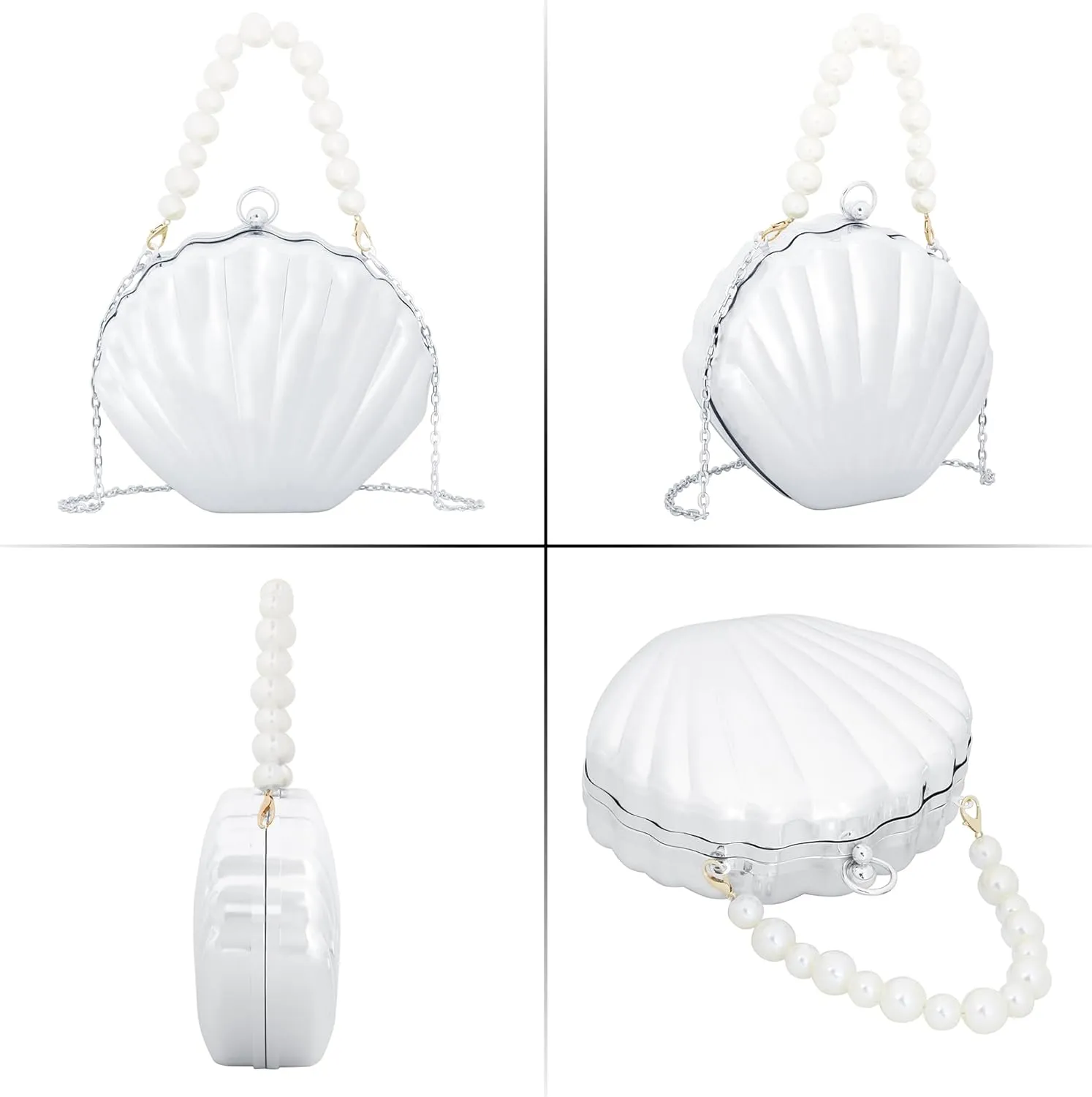 Women Mini Seashell Evening Clutch Top-Handle Bag Cross-body Bag