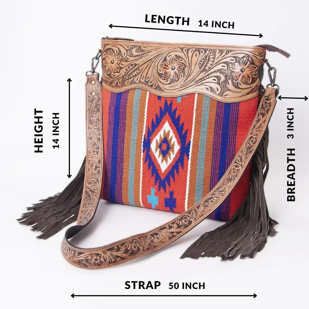 Women Natural Cowhide Leather Crossbody Bag With Adjustable Detachable Strap