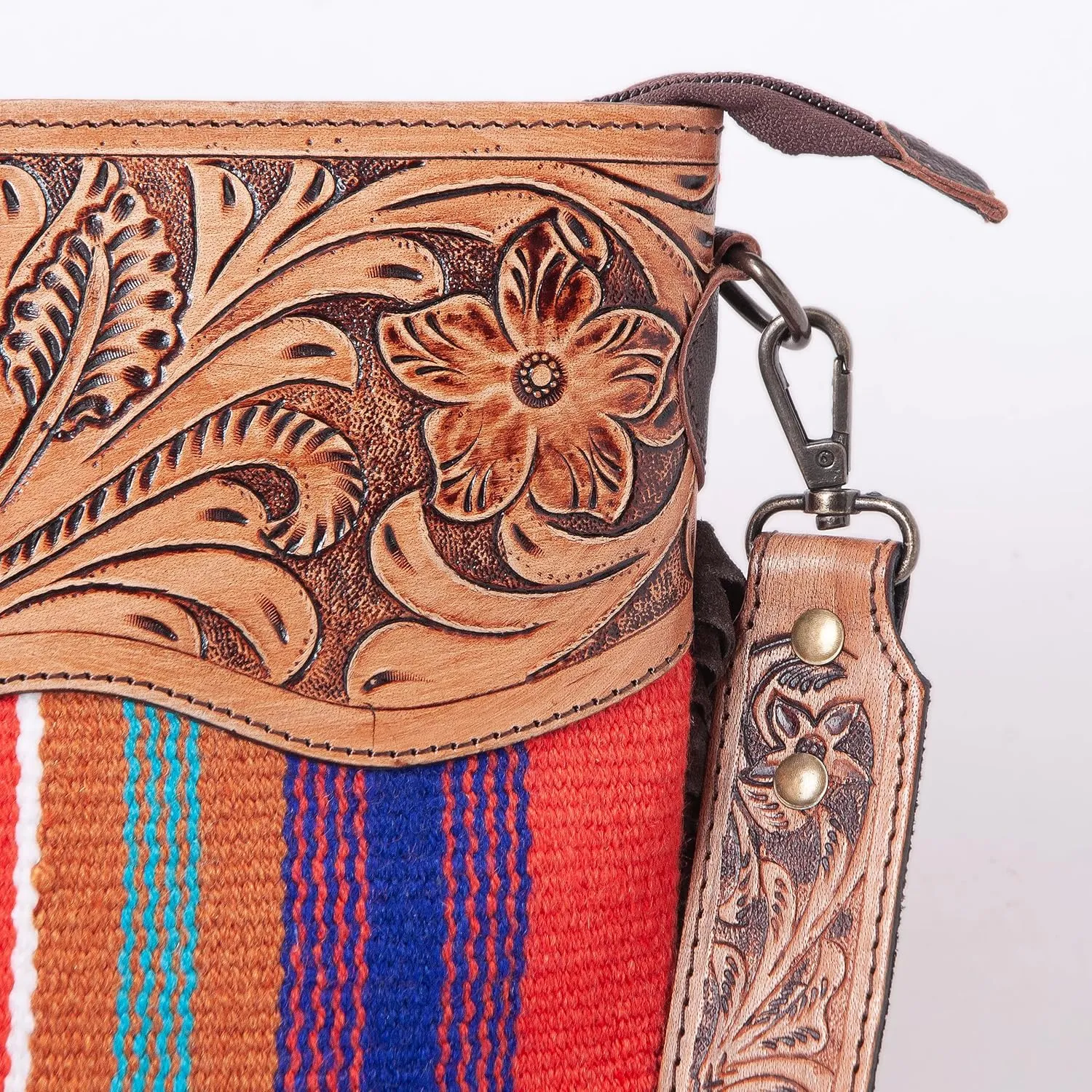 Women Natural Cowhide Leather Crossbody Bag With Adjustable Detachable Strap