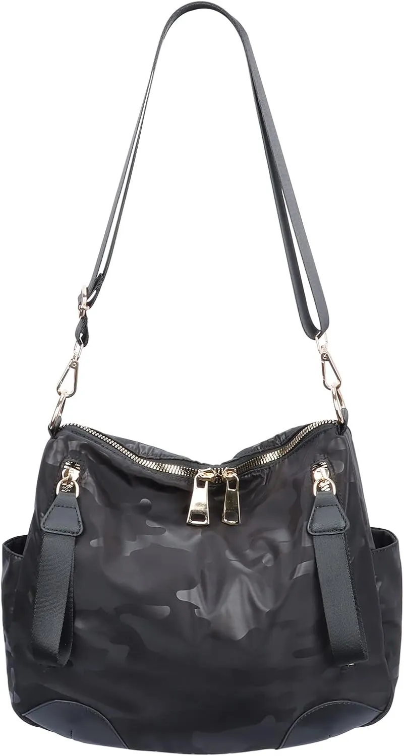 Women Nylon Crossbody Bag Hobo Tote Bag Large Capacity Anti-theft Lightweight Travel Shoulder Bag