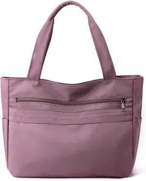 Women Nylon Handbag Waterproof Shoulder Bag Multi Pockets Top Handle Casual Lightweight Tote