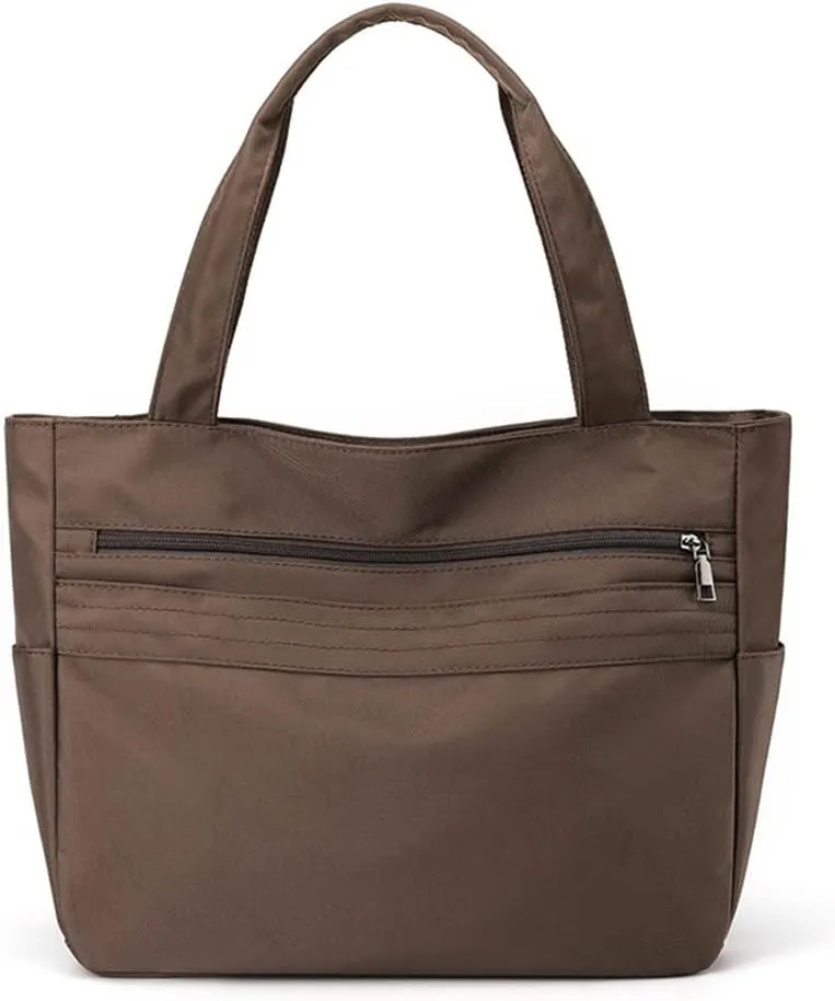 Women Nylon Handbag Waterproof Shoulder Bag Multi Pockets Top Handle Casual Lightweight Tote