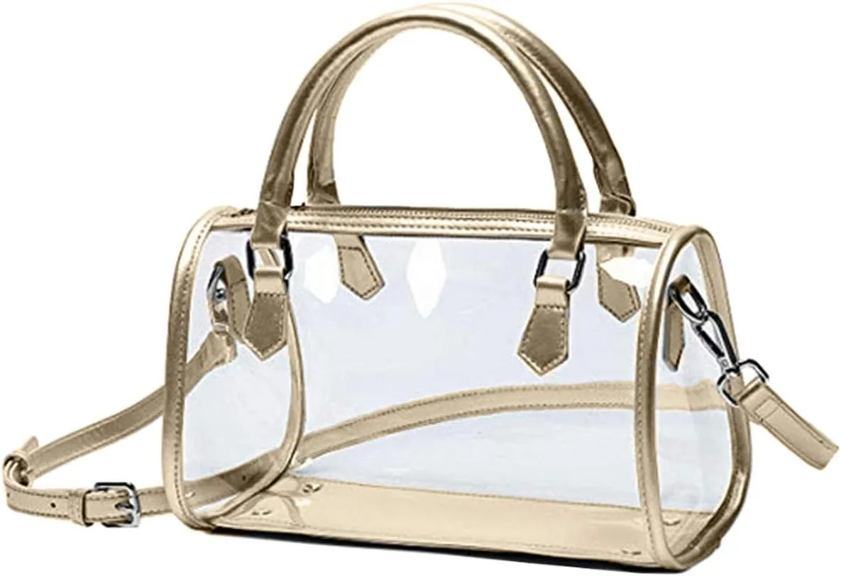 Women Purse Transparent Handbag Top Handle Shoulder Bag PVC Purse Totes Satchel
