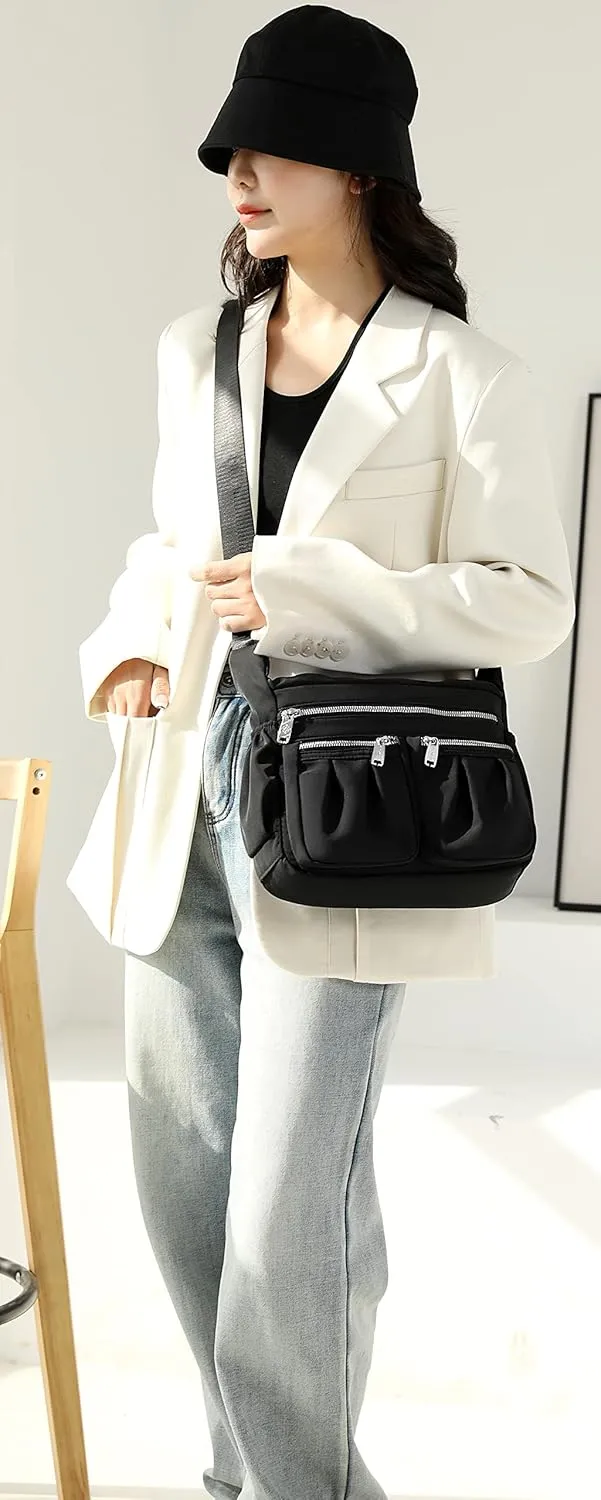 Women Shoulder Handbag Multiple Pockets Bag Ladies Tote Top Handle Satchel Crossbody Purse