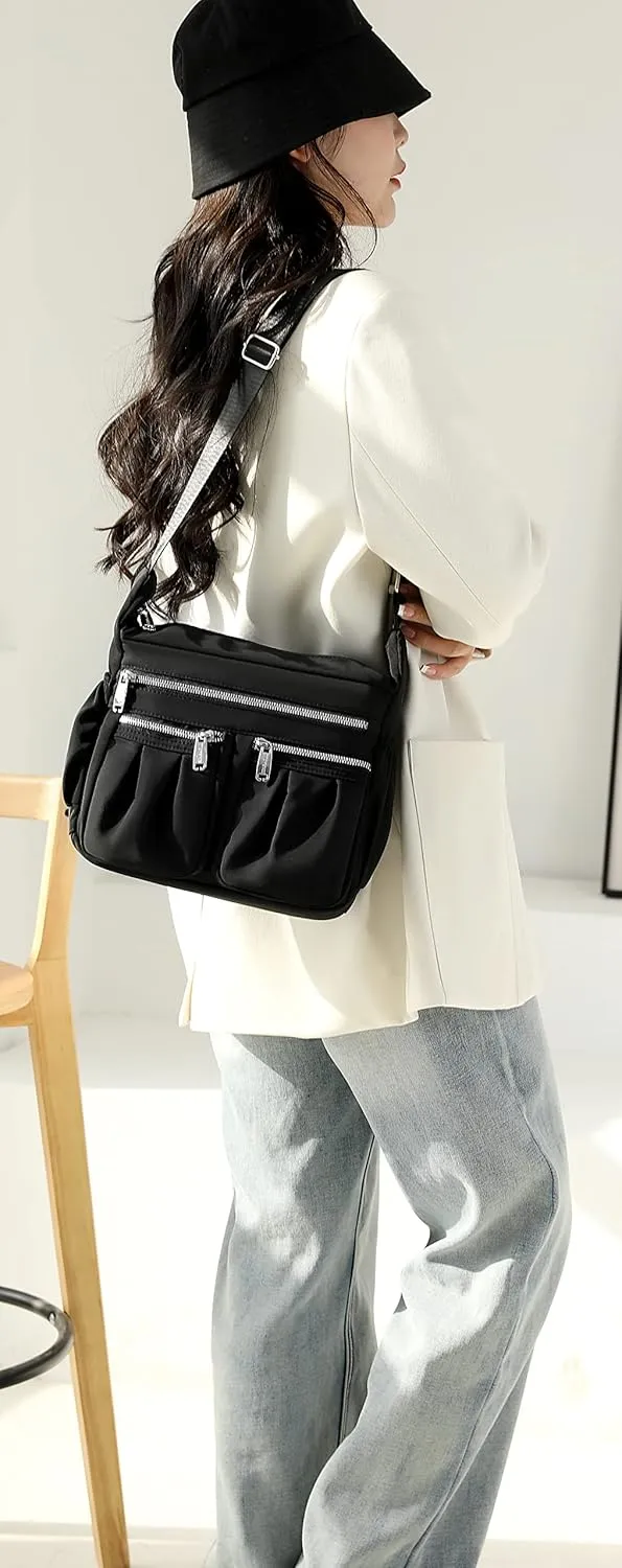 Women Shoulder Handbag Multiple Pockets Bag Ladies Tote Top Handle Satchel Crossbody Purse