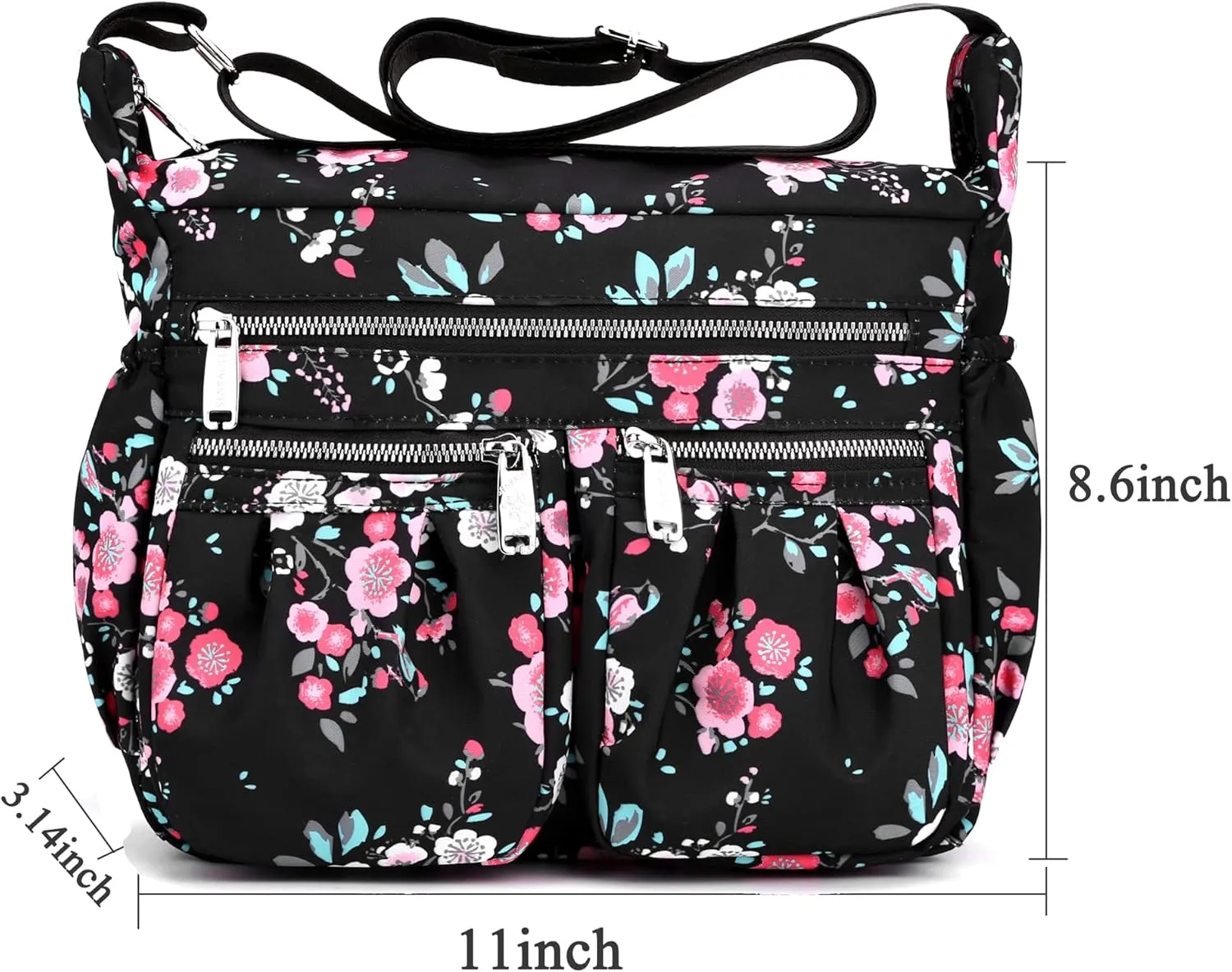 Women Shoulder Handbag Multiple Pockets Bag Ladies Tote Top Handle Satchel Crossbody Purse