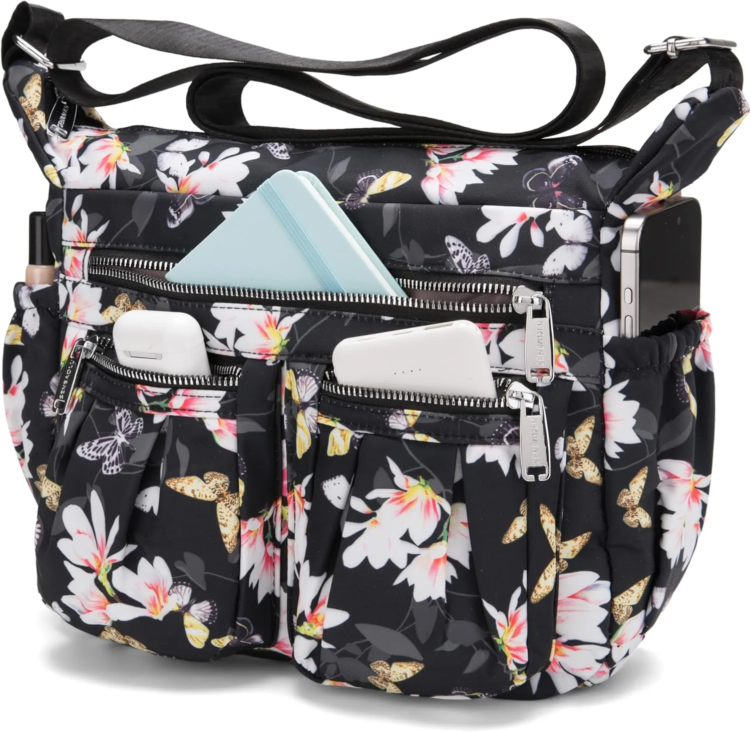 Women Shoulder Handbag Multiple Pockets Bag Ladies Tote Top Handle Satchel Crossbody Purse