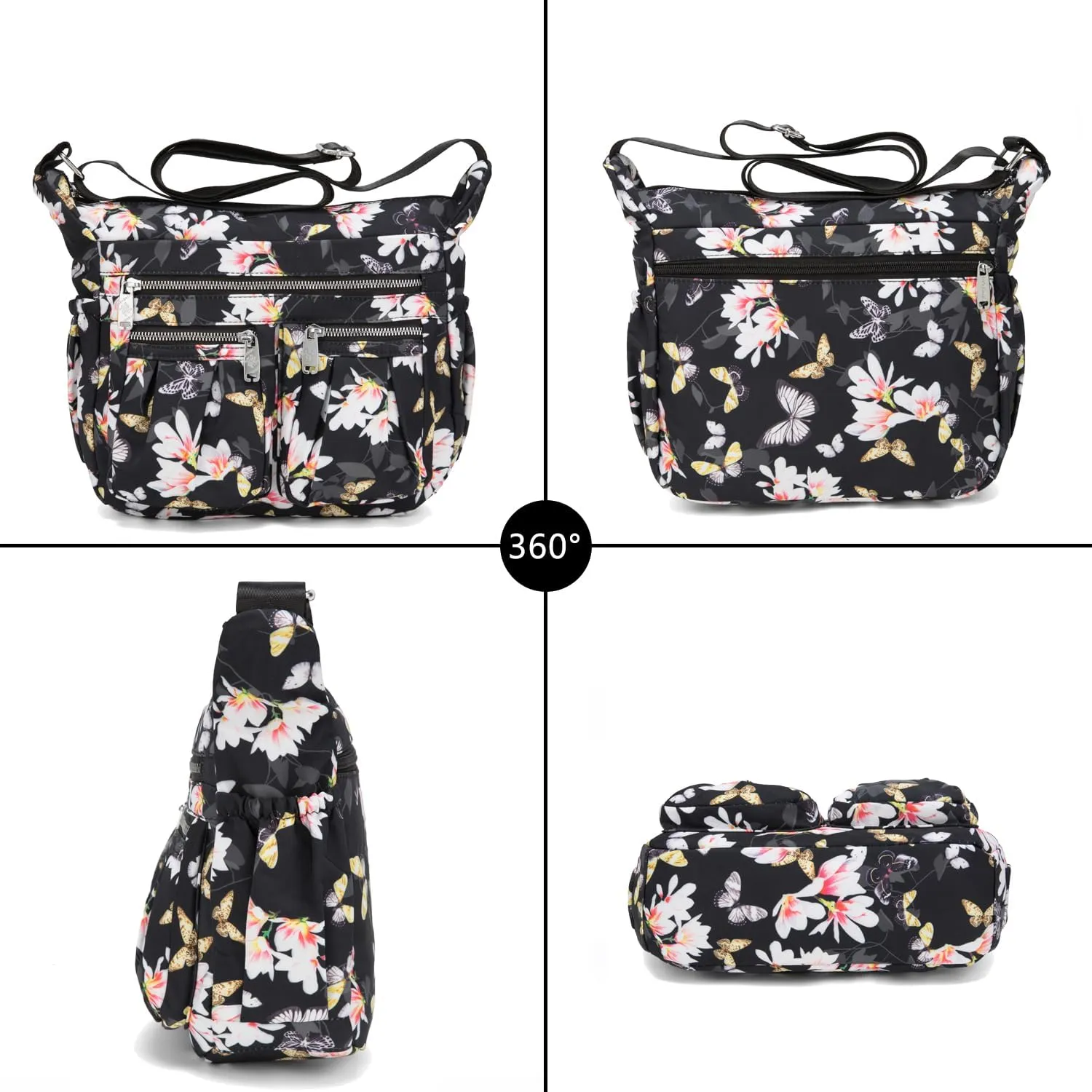 Women Shoulder Handbag Multiple Pockets Bag Ladies Tote Top Handle Satchel Crossbody Purse