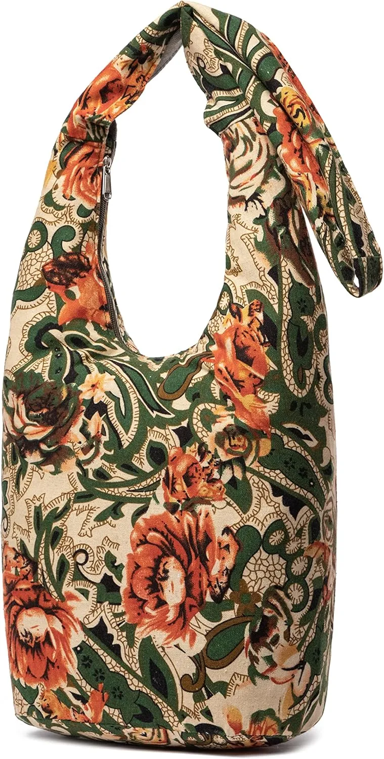 Women Shoulder Handbags Fashion canvas Hippie Crossbody Bags Bohemian Animal Prints Hobo Bags