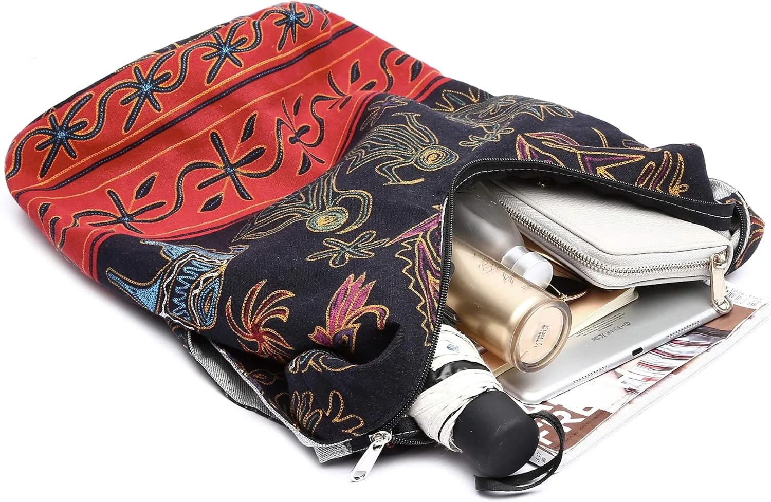 Women Shoulder Handbags Fashion canvas Hippie Crossbody Bags Bohemian Animal Prints Hobo Bags