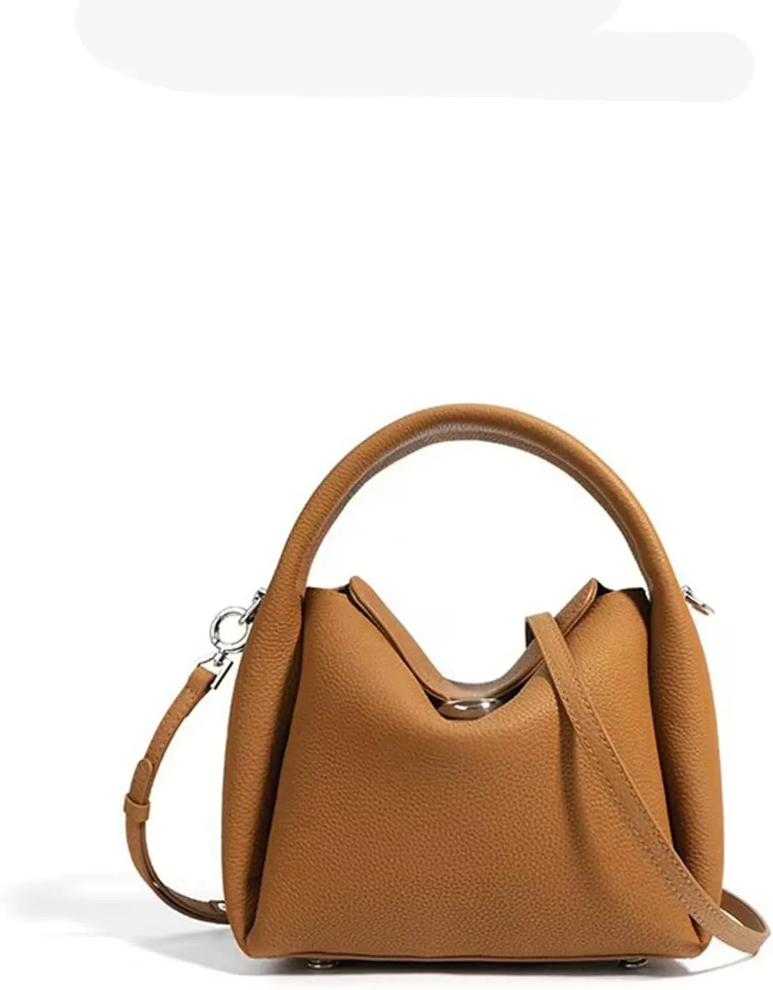 Women Top Handle shoulder bag,soft cowhide purse with Detachable Strap,Retro Classic Clutch Hobo,Cute Crossbody Bags