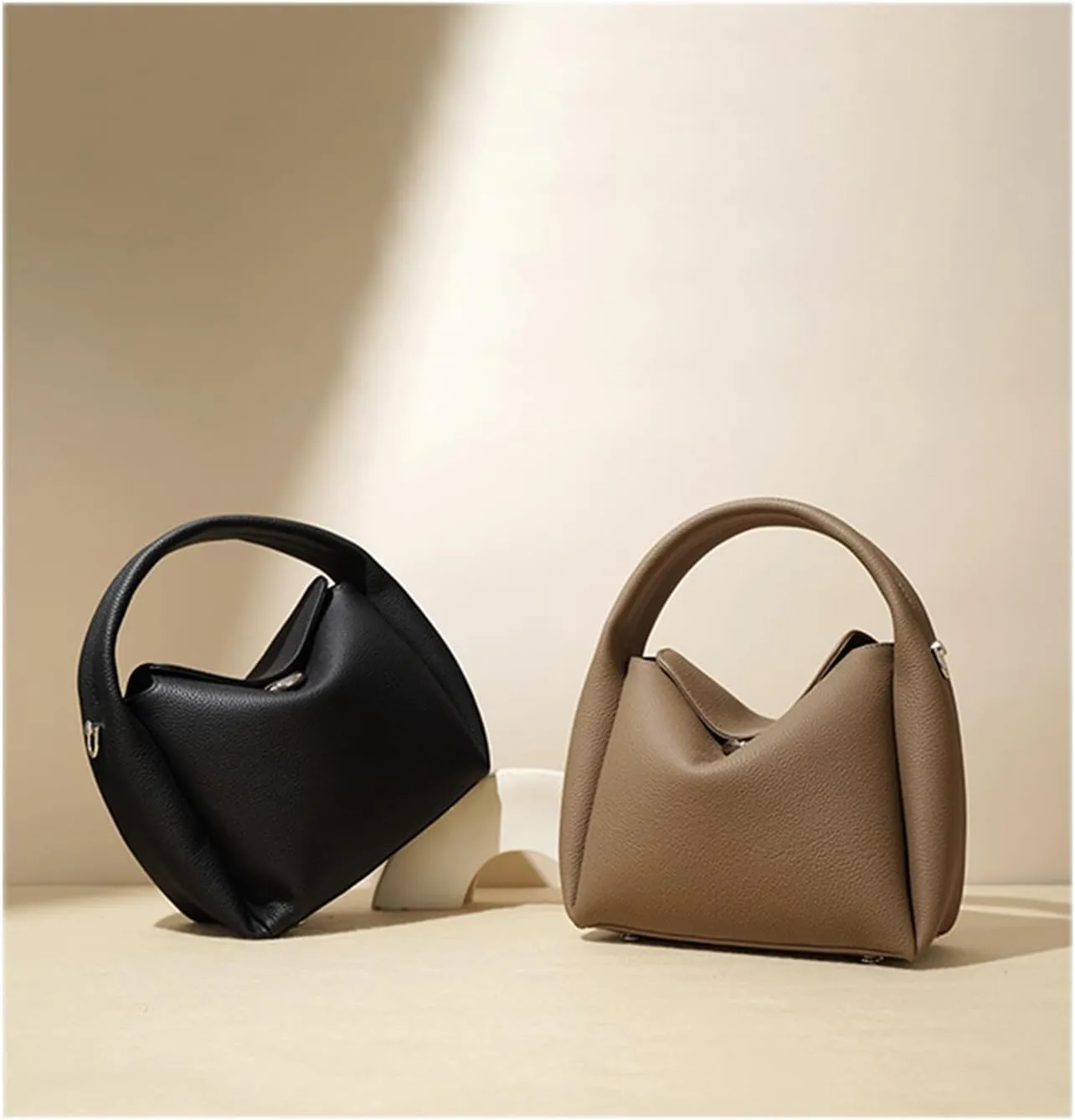 Women Top Handle shoulder bag,soft cowhide purse with Detachable Strap,Retro Classic Clutch Hobo,Cute Crossbody Bags