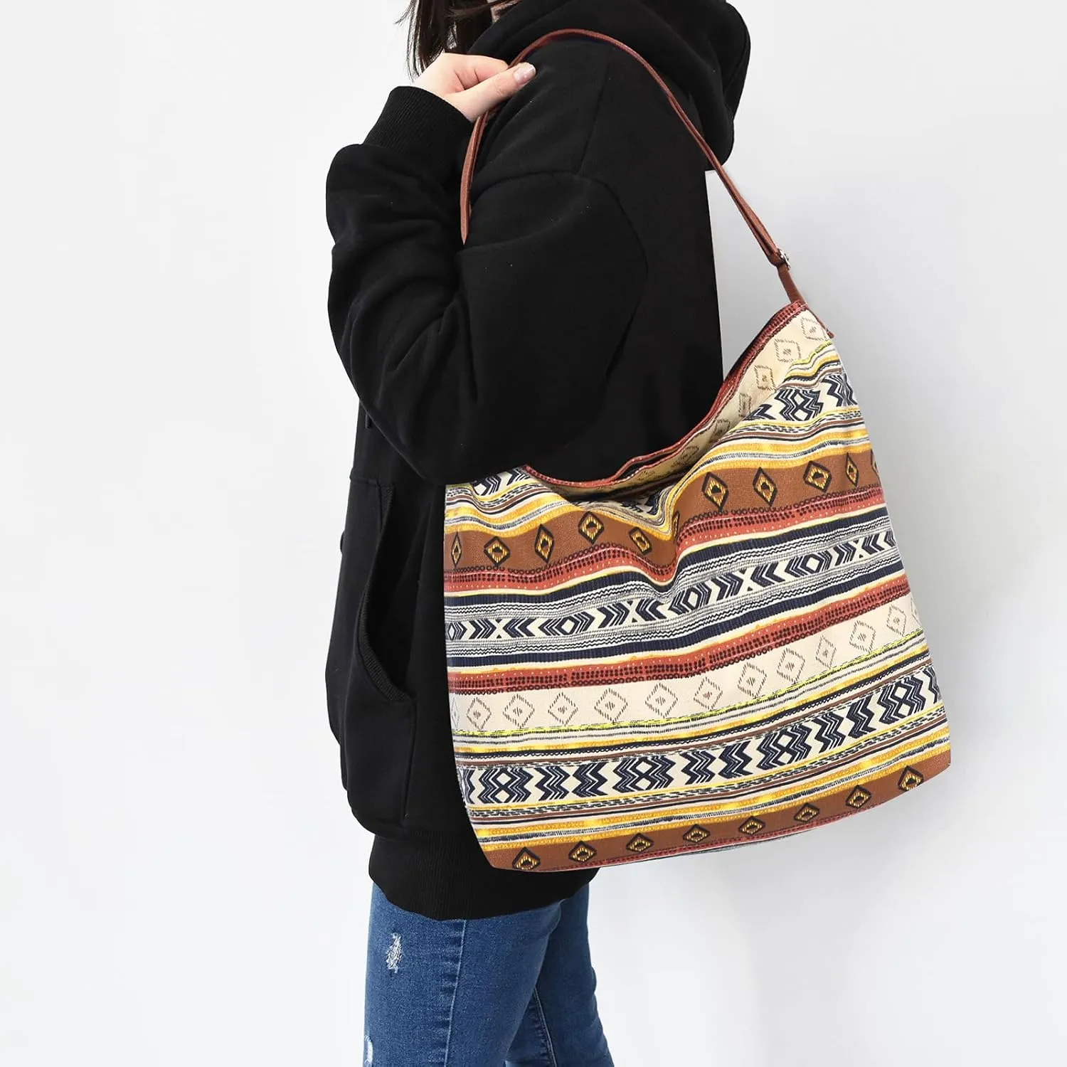 Women's blank large Size Canvas Crossbody Tote Handbags Shoulder Bag
