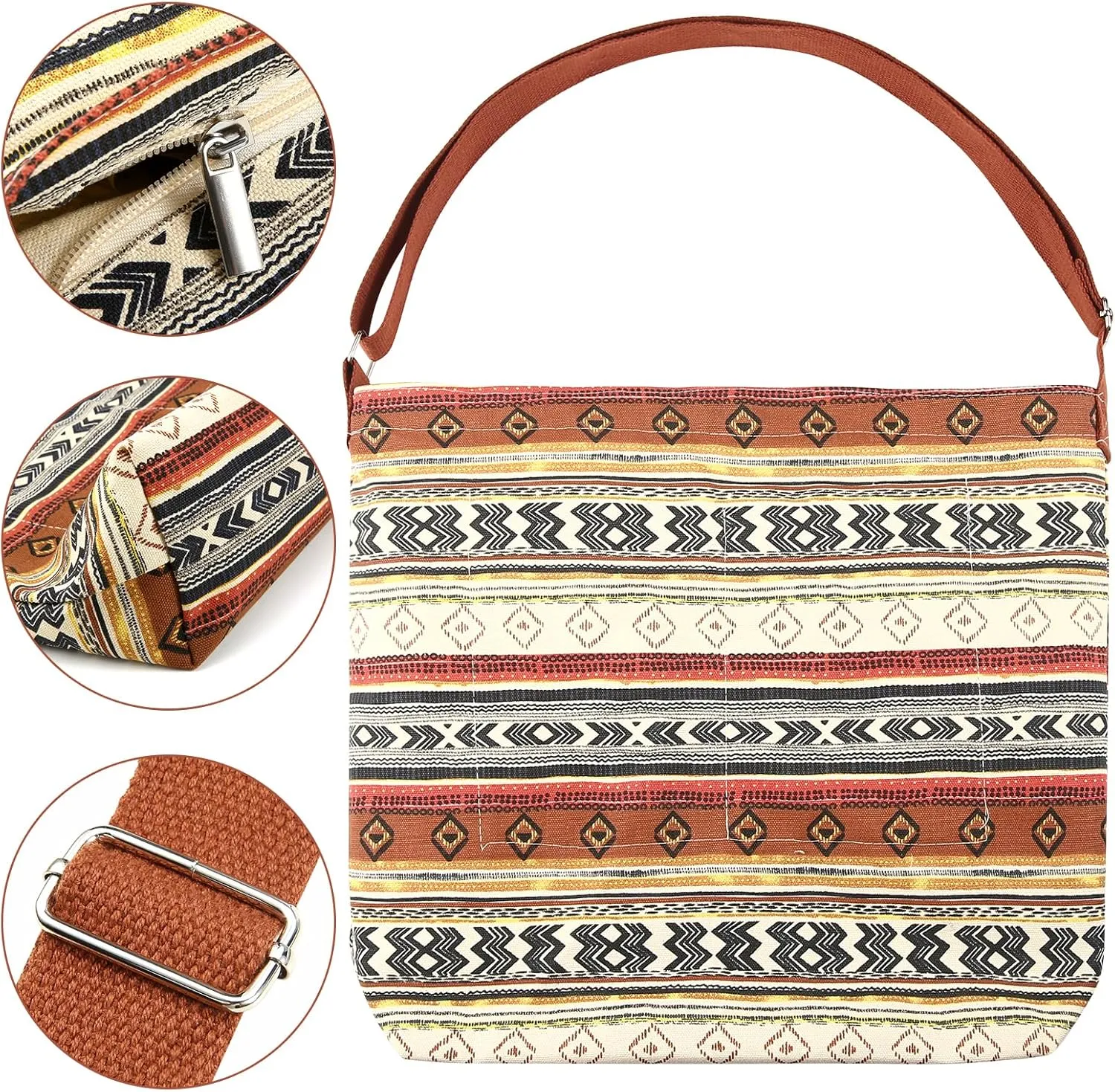 Women's blank large Size Canvas Crossbody Tote Handbags Shoulder Bag