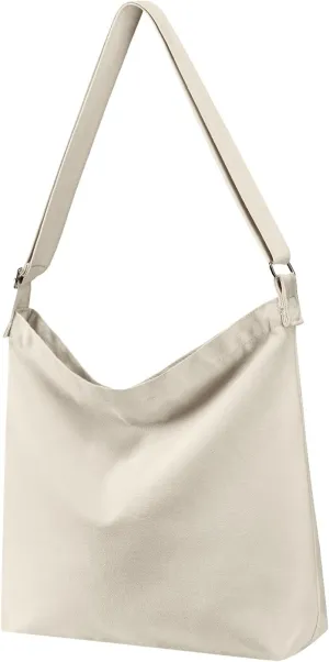 Women's blank large Size Canvas Crossbody Tote Handbags Shoulder Bag